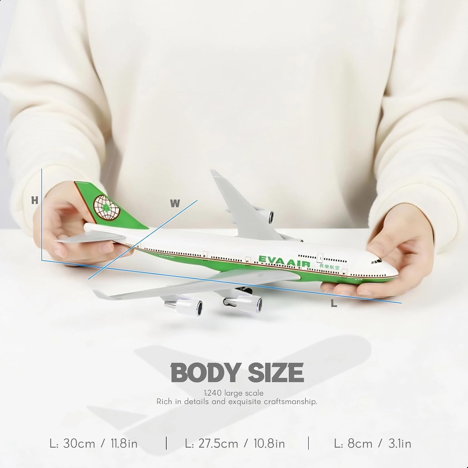 30cm EVA Air B747 Resin Aircra - Model Kit Eva 评论和价格